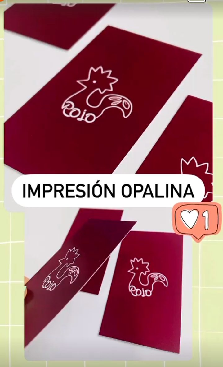 Impresion en opalina