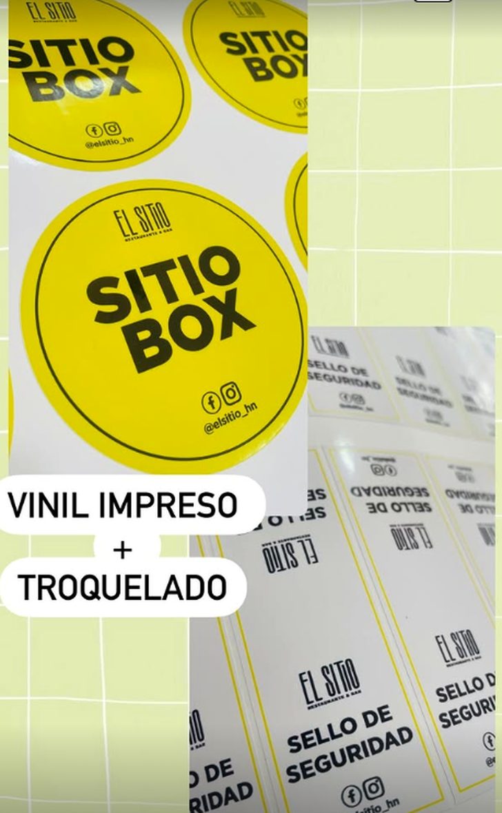 Vinil impreso y troquelado