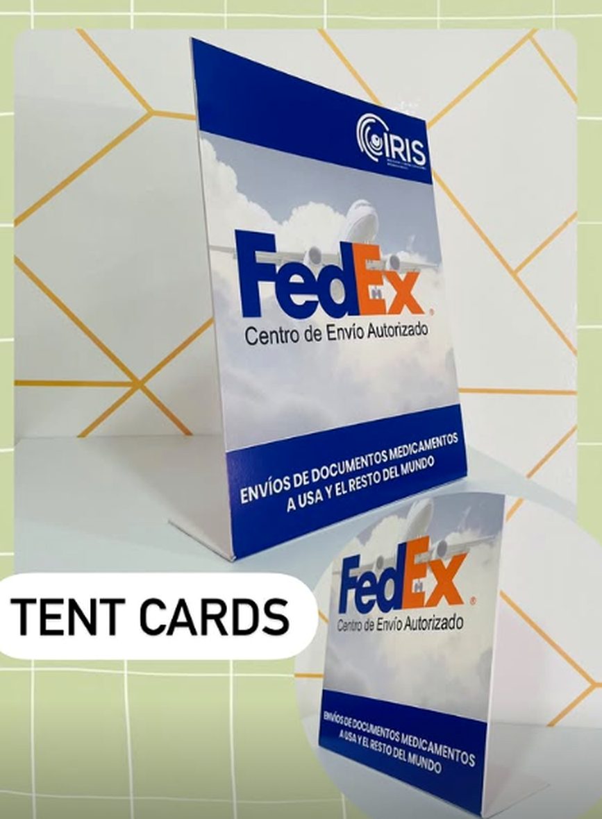 Tent cards impresas